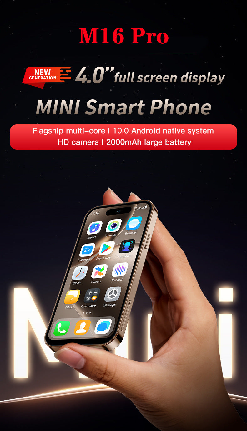 3G Smart Mini Phone M16 pro New4Small screen dual SIM phone for students Android smartphone