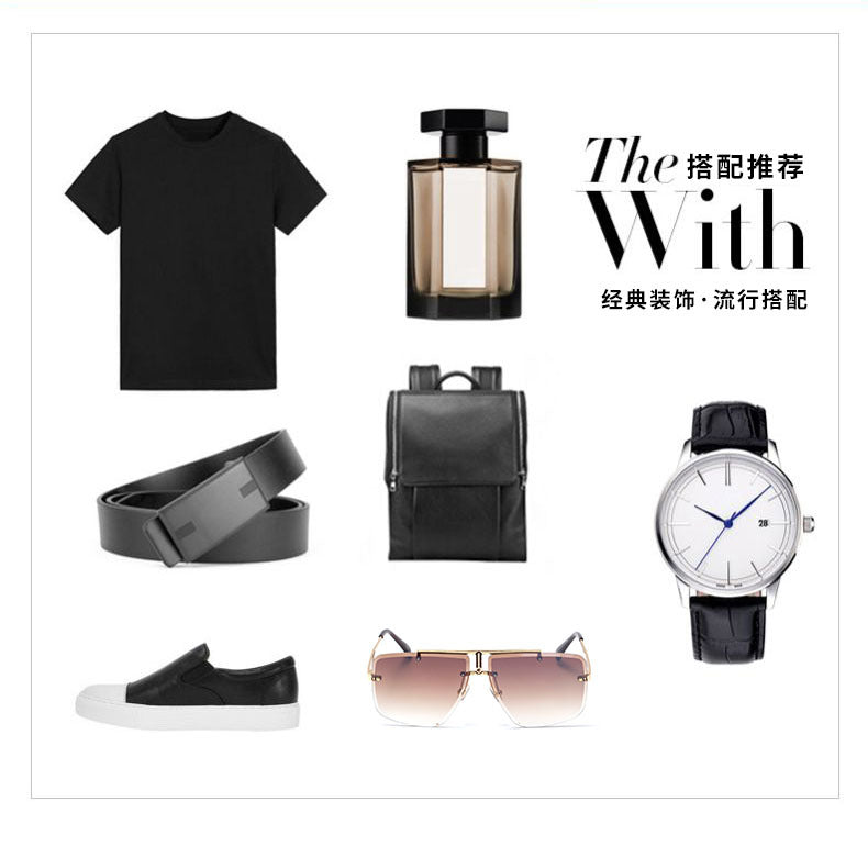 Frameless Sunglasses Men's High-end European and American Fashion New Trendy Glasses Women's Square Frame Sunshade Sunscreen Sunglasses