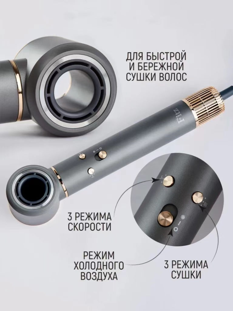 Фен多功能5合1热风梳卷发棒造型高功率高速护发负离子吹风机