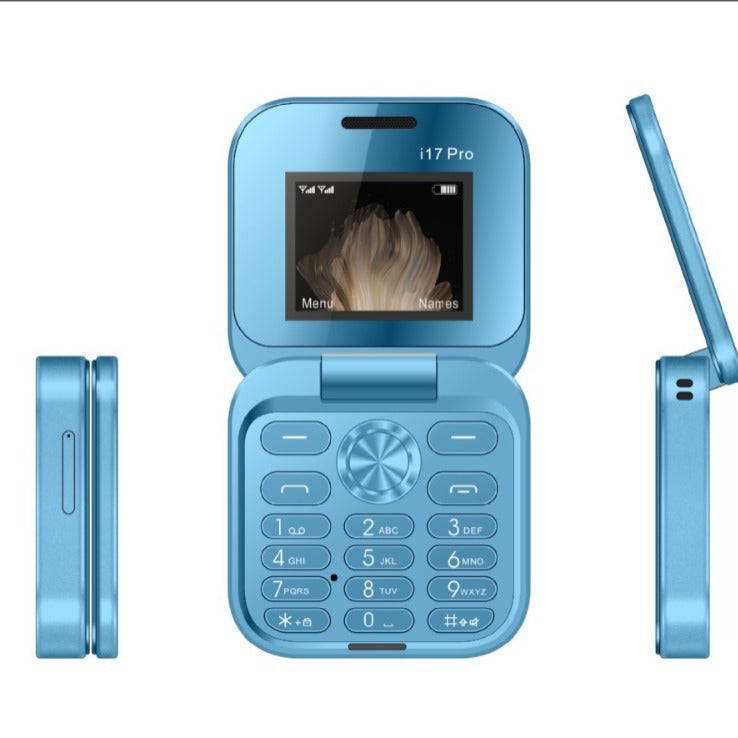 Wholesale New i17pro Flip Folding Phone Mini Phone Button Elderly Phone mini Feature Phone