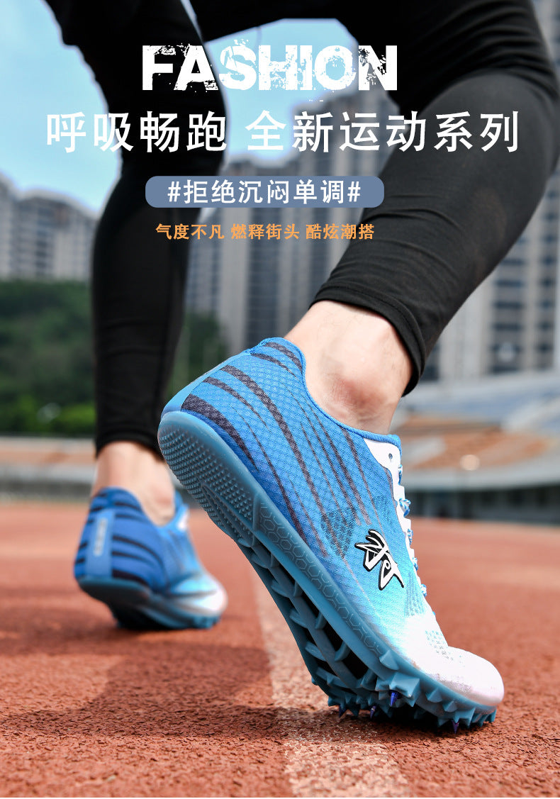 New Track and Field Spikes Men's Full Palm Carbon Plate7Student Physical Education Training Running Shoes for Long Jump and Middle Distance Running for Women