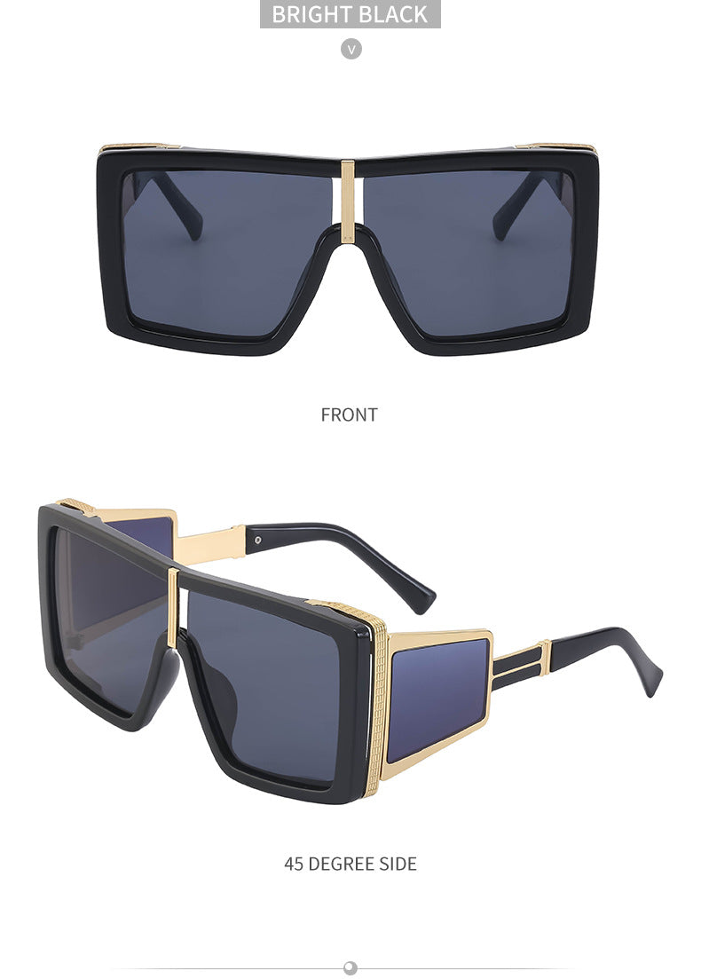 New Steampunk Style Sun Protection Sunglasses for Women, Full Coverage, Men's Trendy European and American Wholesale