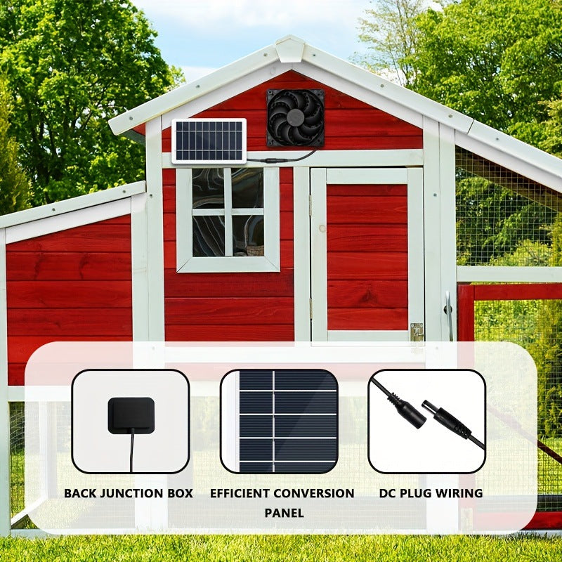 Direct Sales Solar Panel Exhaust Fan Portable Energy-Saving Solar Exhaust Fan Chicken House Deodorization Exhaust Ventilation