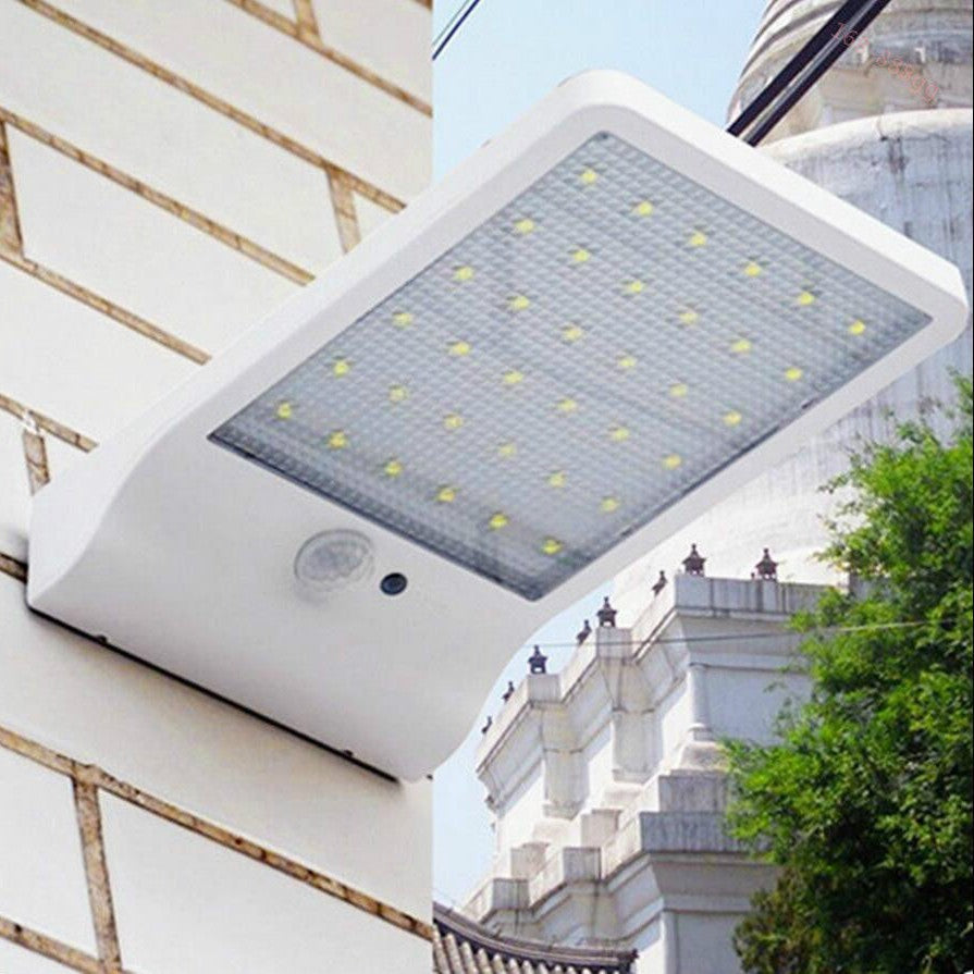 Solar Powered Outdoor LED Solar Human Body Sensor Outdoor Waterproof Courtyard Rural Street Light Garden Wall Lamp