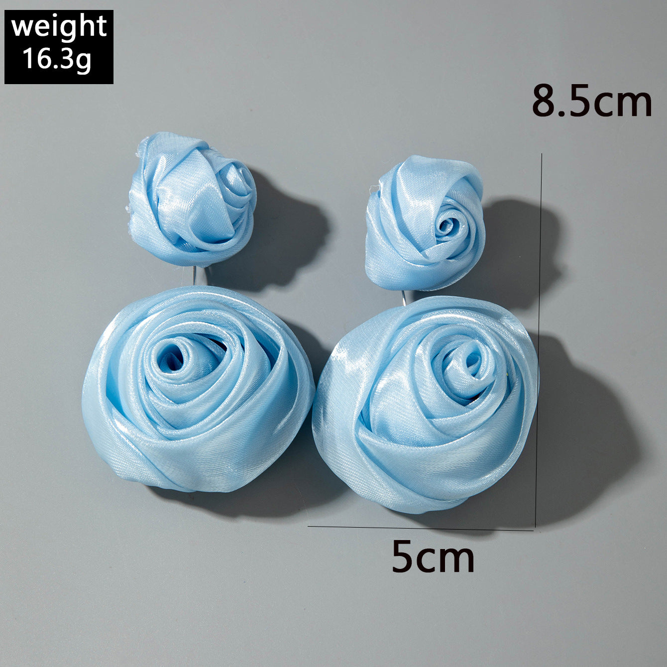 European and American Light Luxury High-End Fabric Rose Flower Earrings Fashion Versatile Three-Dimensional Flower Earrings Wholesale