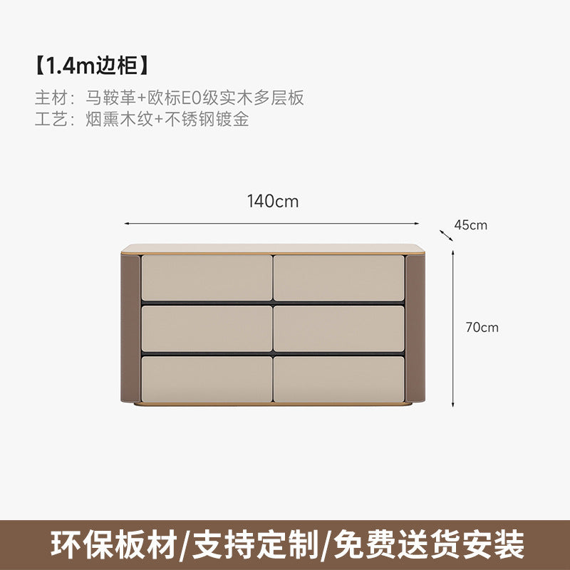 Multi-layer Solid Wood Rock Board Dressing Table Bedside Table Integrated Designer Bedroom Modern Minimalist High-grade Gray Makeup Table