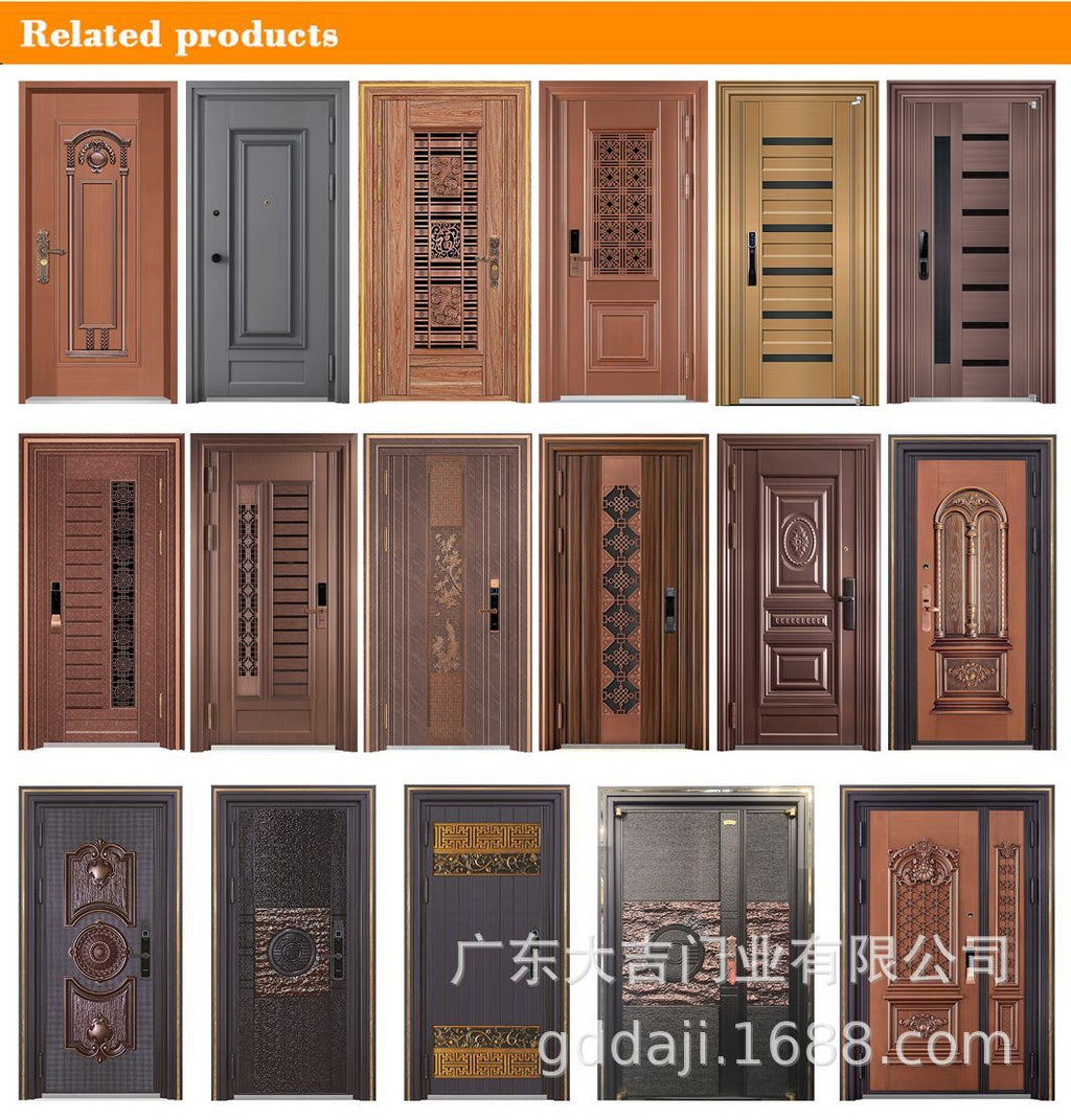 European and American Korean Style Entry Door Soundproof Door Stainless Steel Modern Simple Anti-theft Door Household Anti-theft Entrance Door