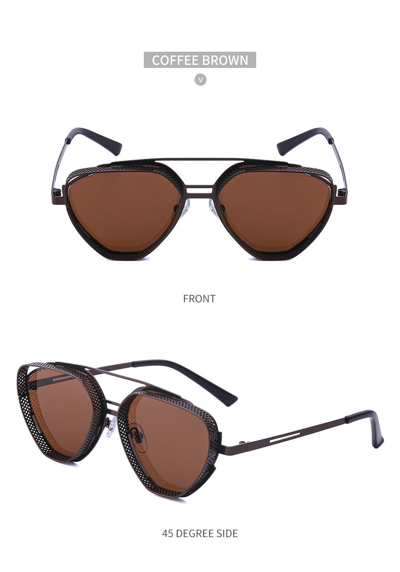 New Hollow Sunglasses for Men, European and American Retro Steampunk Irregular Sunglasses, Fashion Glasses sunglasses