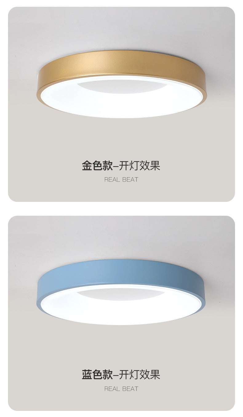 Nordic Ceiling Light led Bedroom Lamp Round Tmall Smart Children's Room Lamp Creative Iron Art Kindergarten Lighting