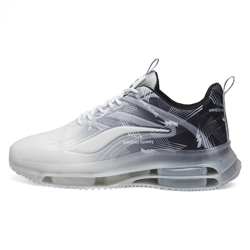 Men's Sports Shoes Spring and Autumn Ice Silk Hot Style Air Cushion Shock Absorption Trendy Men's Shoes Youth Running Shoes Student Casual Running Shoes