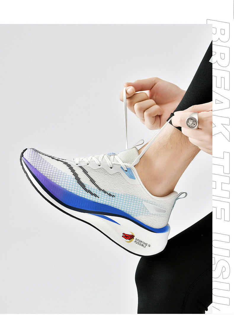 2025Spring and Summer New Style Flying Electric4C Professional Racing Shock Absorption Casual Non-slip Sports Shoes Ultra-light High Elasticity Men and Women Running Shoes