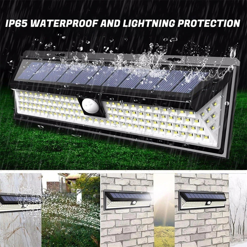 Solar Lamp118LED Outdoor Wall Light Human Body Sensing Garden Street Light Garage Light Emergency Light Courtyard