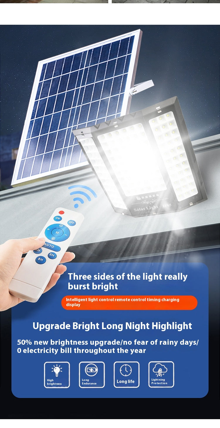 Solar Outdoor Garden Waterproof Split Flood Light, Automatically Charges During the Day and Lights up Automatically at Dusk