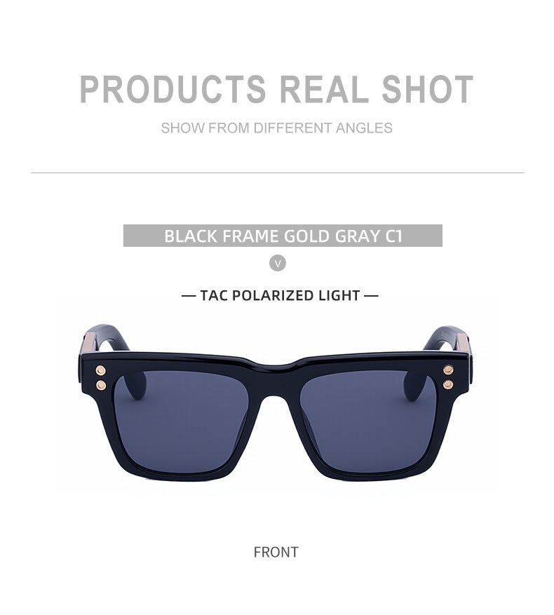 Men's Square Frame Polarized Sunglasses2025European and American retro high-end sun protection sunglasses for driving