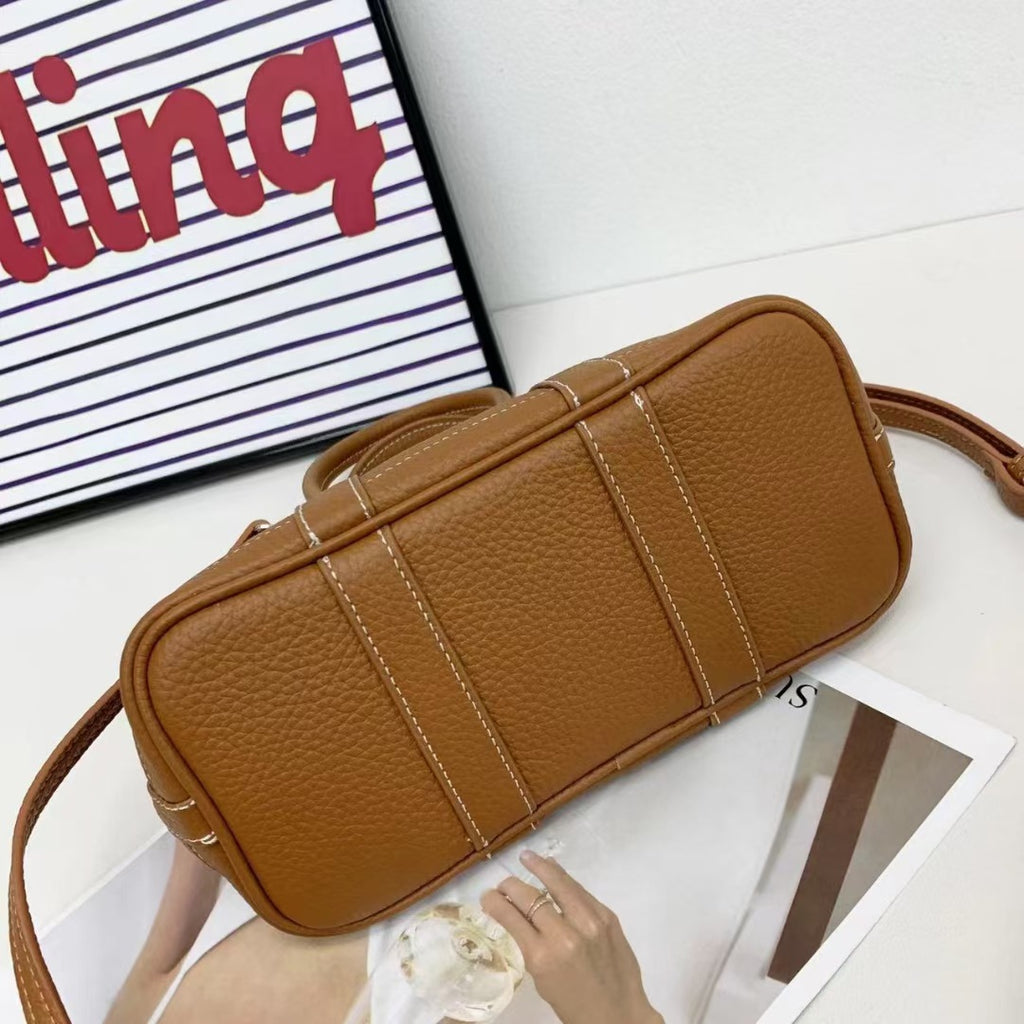 Garden Bag Summer High-End Feel Guangzhou First Layer Cowhide Women's Bag Genuine Leather Tote Bag Large Capacity Commuter Handbag