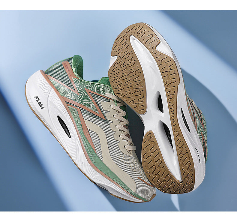 Summer New Mesh Breathable Carbon Plate Ultra-light Sports Shoes for Teenagers Couples Casual Fashion High Elastic Soft Sole Running Shoes