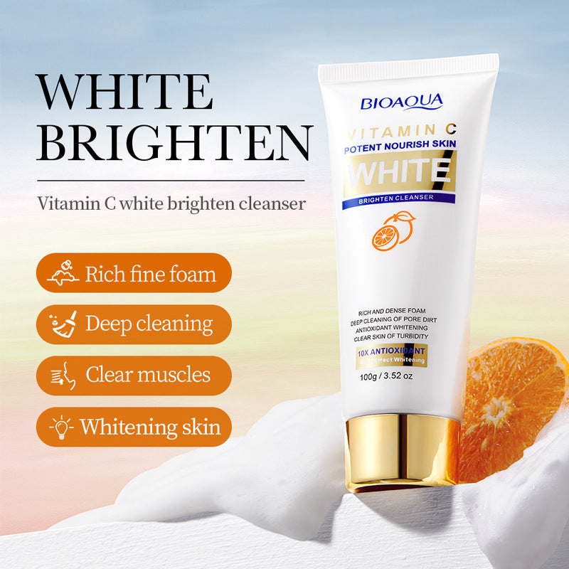 All English Vitamins C Whitening Skin Care Set BIOAOUA Cleansing and Moisturizing Five-Piece Set  Wholesale