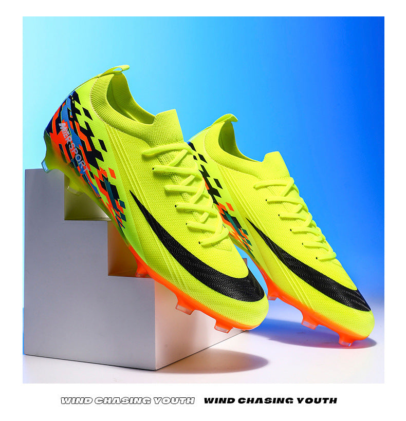 New Large Size Long Spike Football Shoes Low Top Youth Competition Training Student Football Sports Shoes
