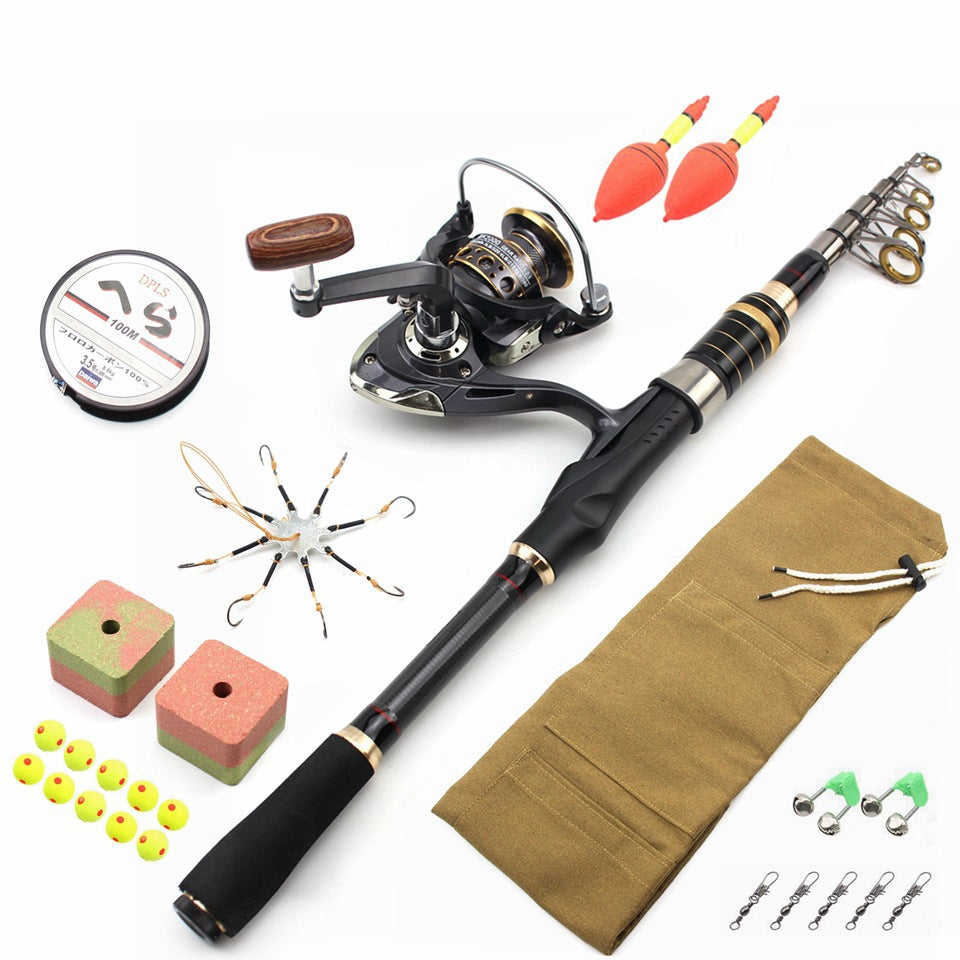 Ultra-short Portable European Carp Fishing Set Fishing Gear Combination European and American Popular Fishing Rod Can Be Used FBA