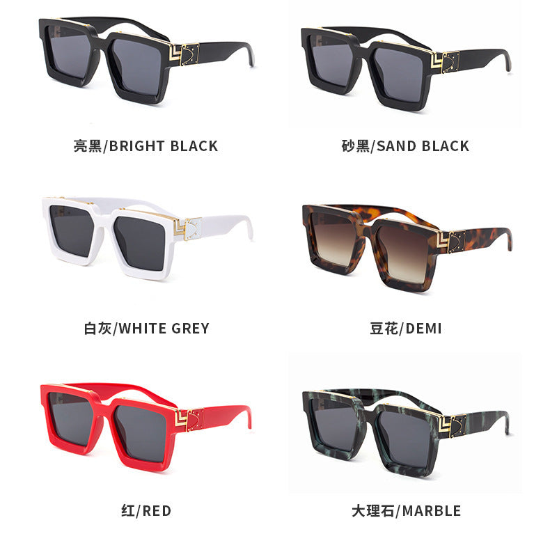86229Large Frame Sunglasses for Women, European and American Internet Celebrity Style, 0k Fashionable Rich Men's Sunglasses sunglasses