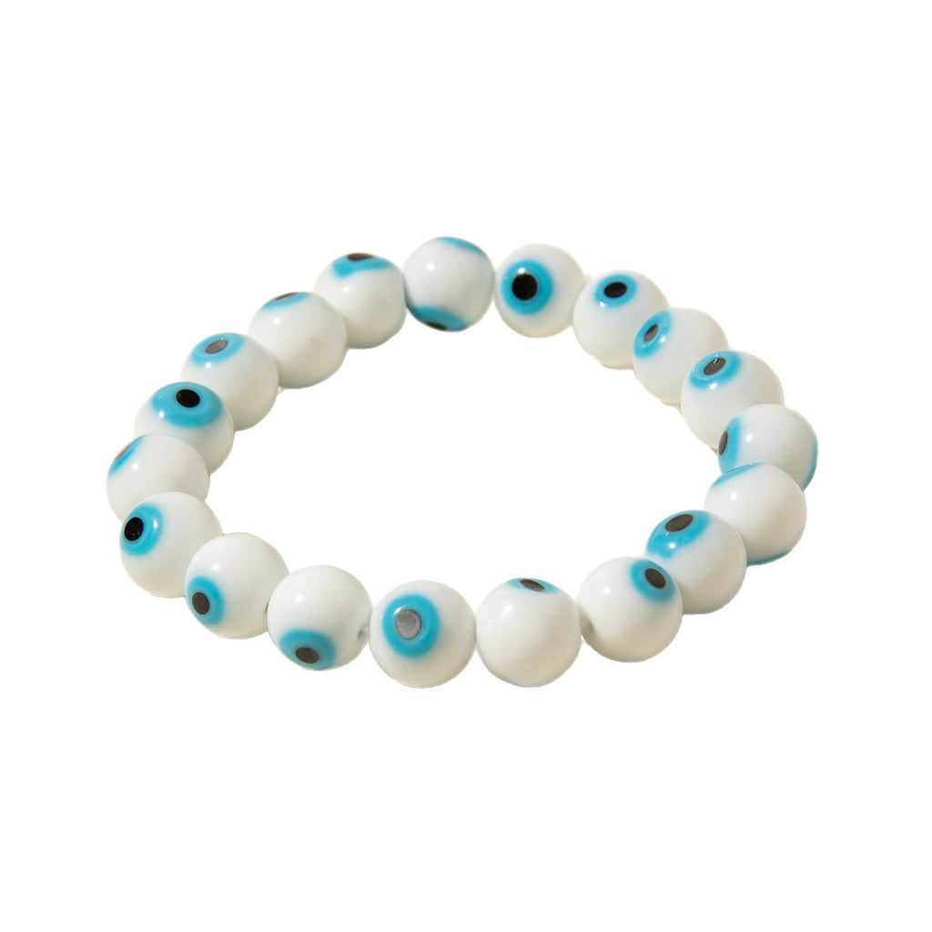 European and American Ornament Bohemian Devil's Eye Beaded Bracelet  Fashionable and Unique Eye Elastic Bracelet Wholesale