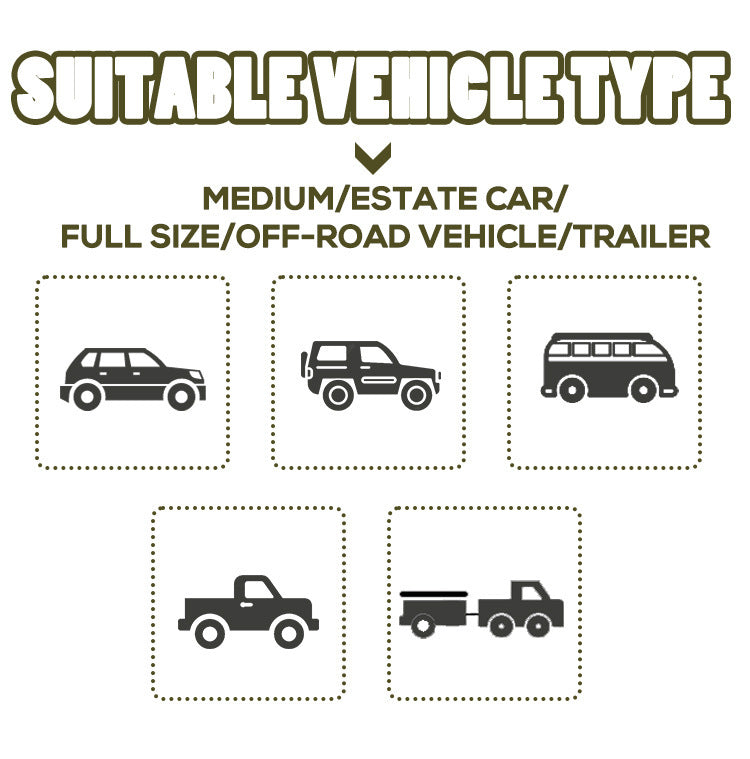 Wholesale2.5m Aluminum Alloy Fan-Shaped Car Side Tent Outdoor Camping Hiking Waterproof Sunshade Car Side Tent