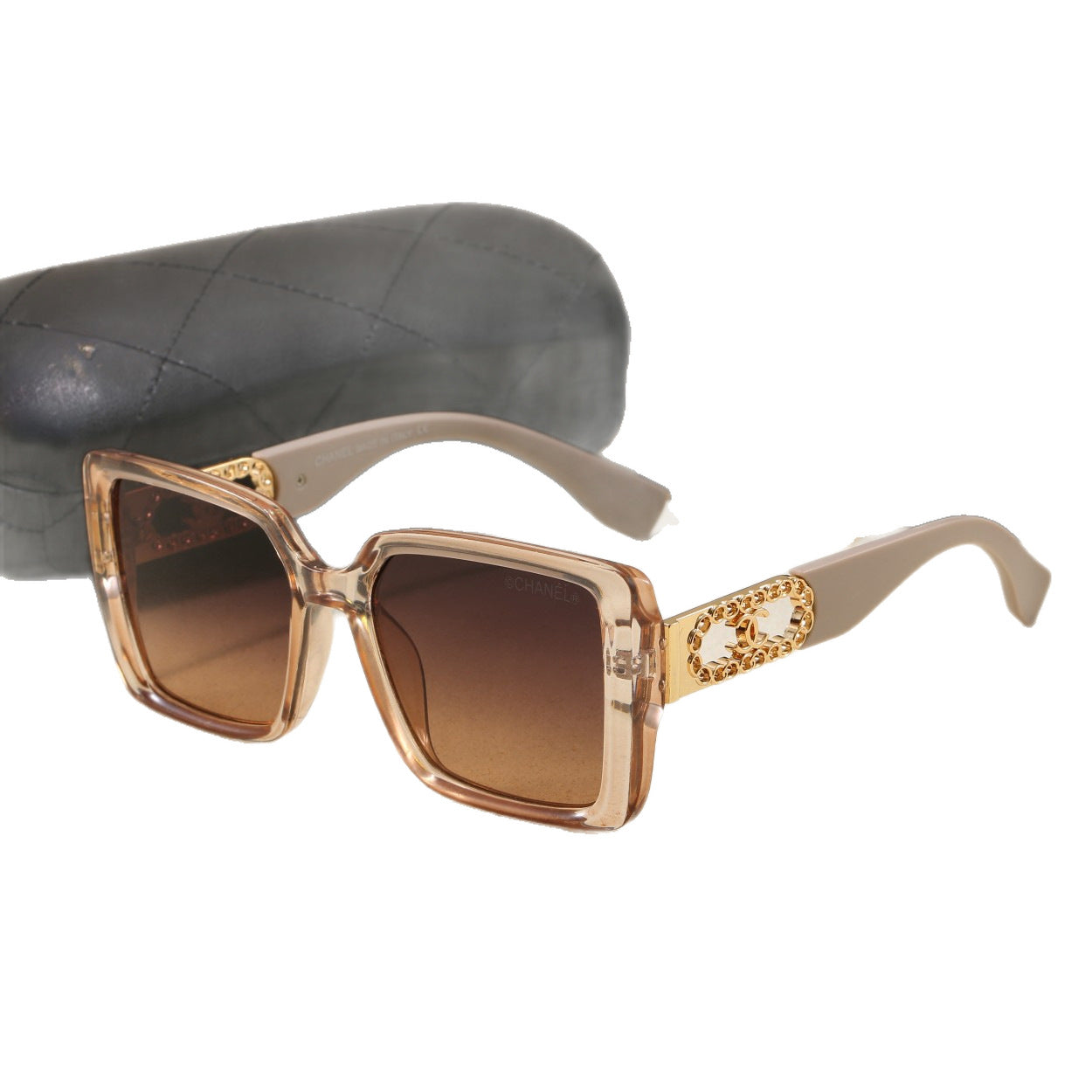 New Chanel-Style Sunglasses for Women, UV Protection, Outdoor Trendy Glasses9673