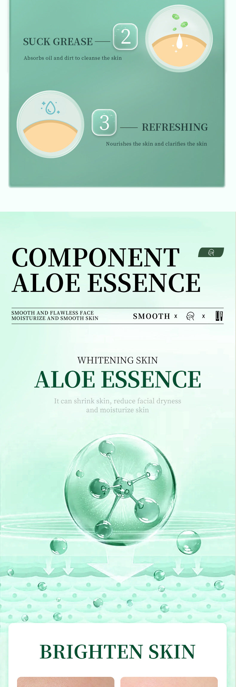 Aloe Vera Small Bubble Mask SADOER Blackhead and Acne Removal Cleansing Bubble Mud Mask Cross-Border Wholesale