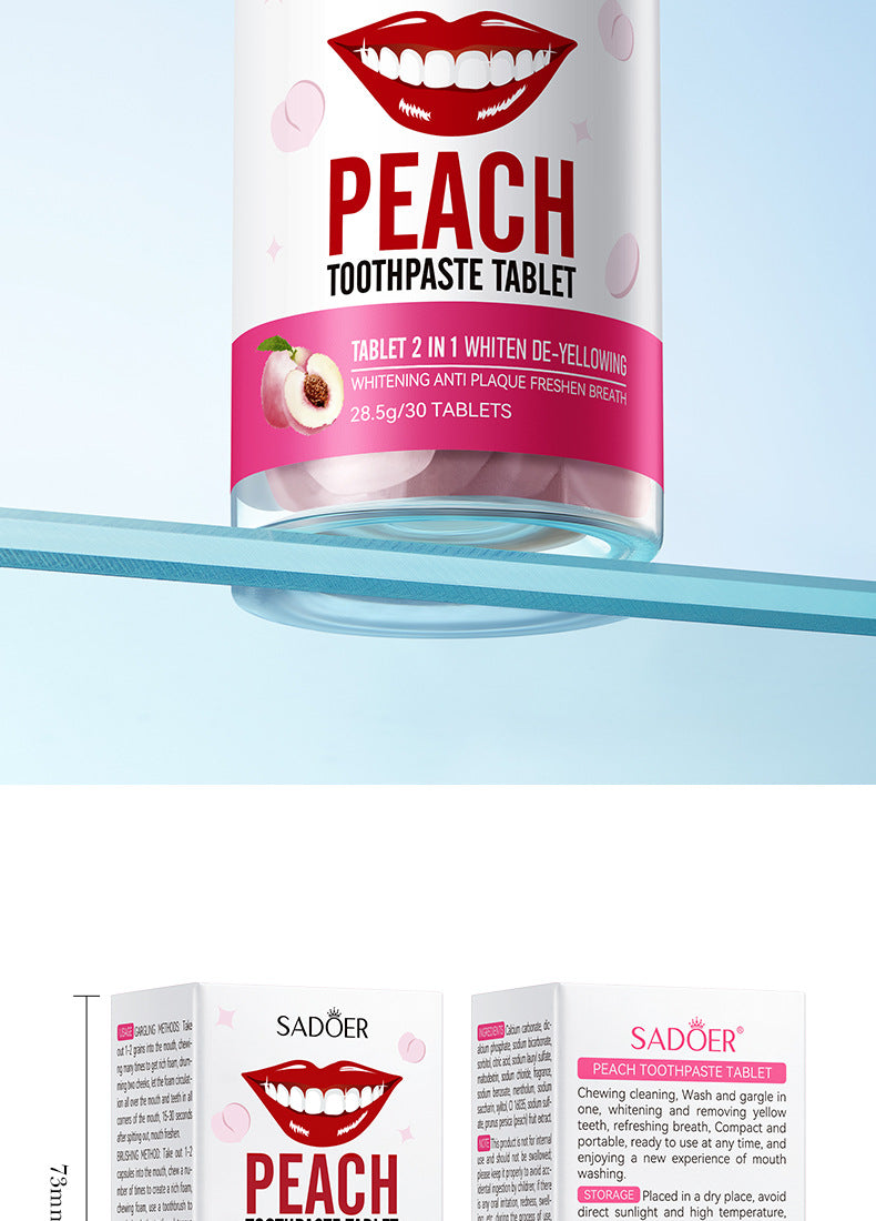 All-English Solid Toothpaste Series SADOER Sakura Whitening Anti-Yellowing Teeth Cleaning Toothpaste  Wholesale