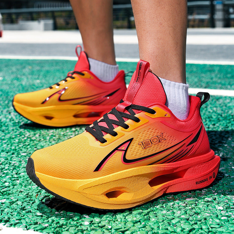 2025New Flying Wing Breathable Shock Absorption Running Shoes Summer Youth Racing Carbon Plate Lightweight Men and Women Sports Shoes