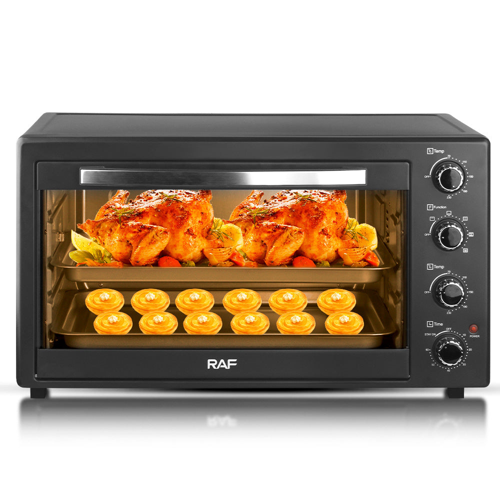 RAF Electric Oven EU Standard68L Multifunctional Household Large Capacity Fully Automatic Smart Oven Fryer with Visible Baking