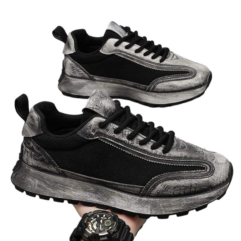 Men's Shoes Summer New Breathable Mesh Versatile Dad Casual Sneakers Height-Increasing Thick-Soled Vintage Dirty Shoes CH0003