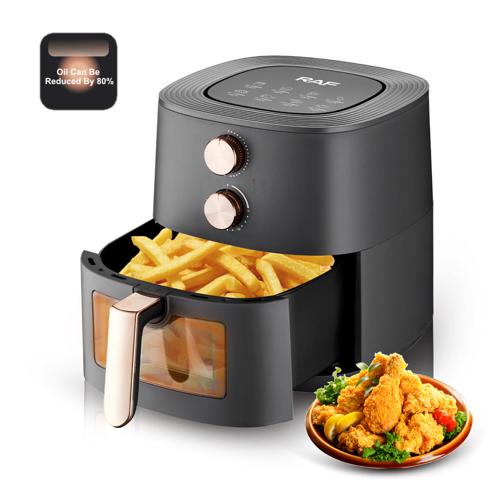 RAF European style air fryer for home use with large capacity Multifunctional Smart French Fries Visual Air Fryer 7.2L