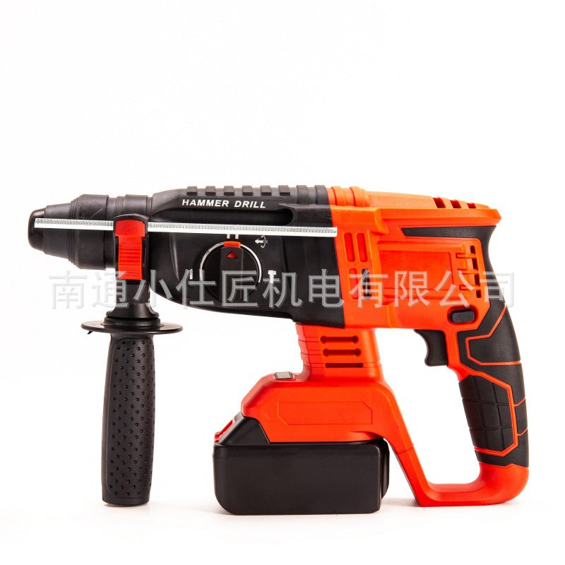 Rotary Hammer Drill Cordless Lithium Electric Hammer High Power Variable Speed3Functional Brushless Impact Drilling Tool with Drill Bit