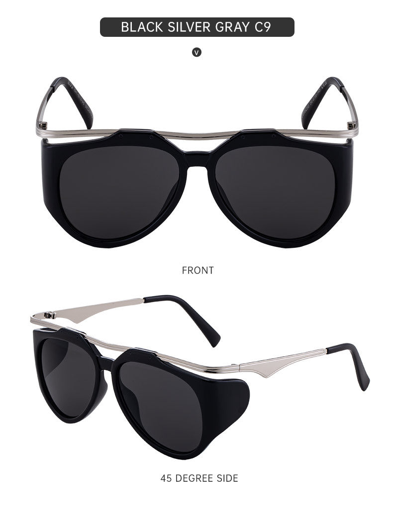 Europe and America INS Fashionable Sunglasses for Women, Irregular Cat Eye Sunglasses, Trendy Full Frame Sun Protection Glasses sunglasses