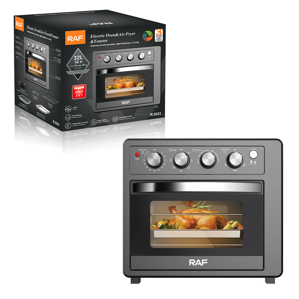 RAF European Standard Large Capacity Oven Household High Power Three-in-One Multi-Functional Air Fryer Toaster32L