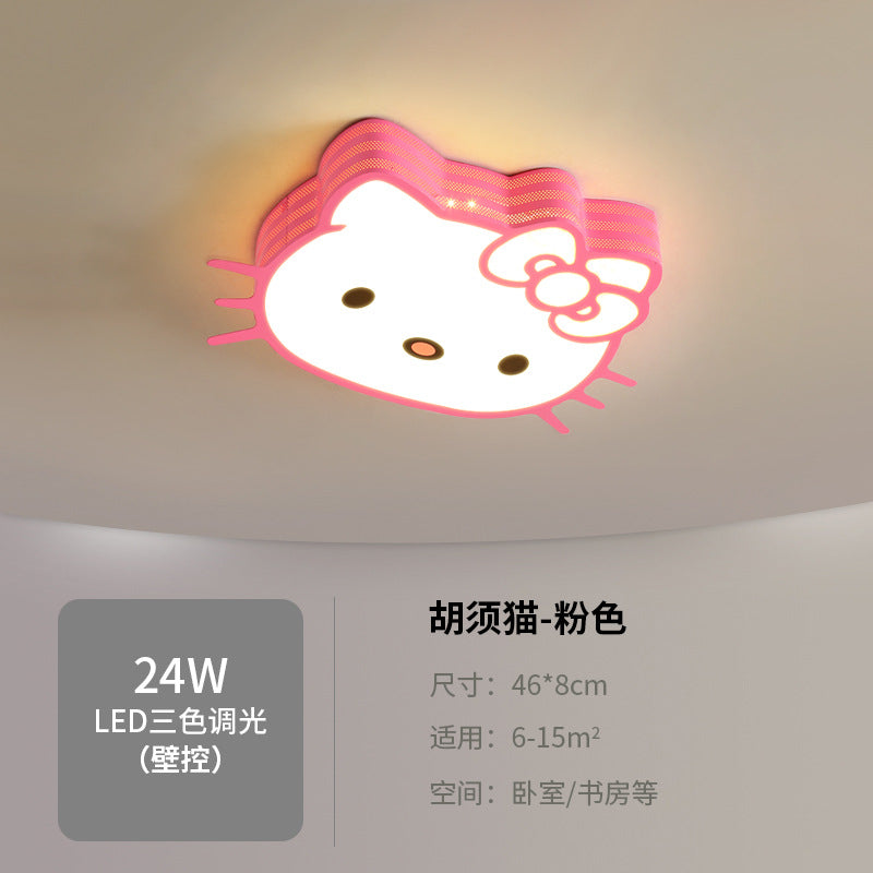 Children's Room Bedroom Lamp Boys Girls Pink Creative Cartoon Ceiling Lamp Cozy Romantic Room Lamp Master Bedroom Lamp