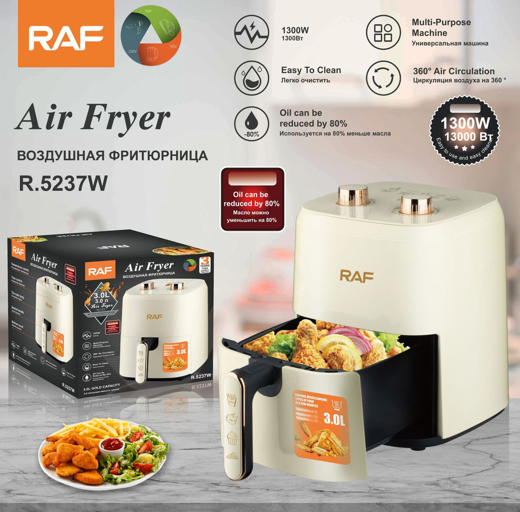 RAF US Standard Multifunctional Air Fryer Machine Household Fully Automatic Intelligent3L Large Capacity Electric Fryer