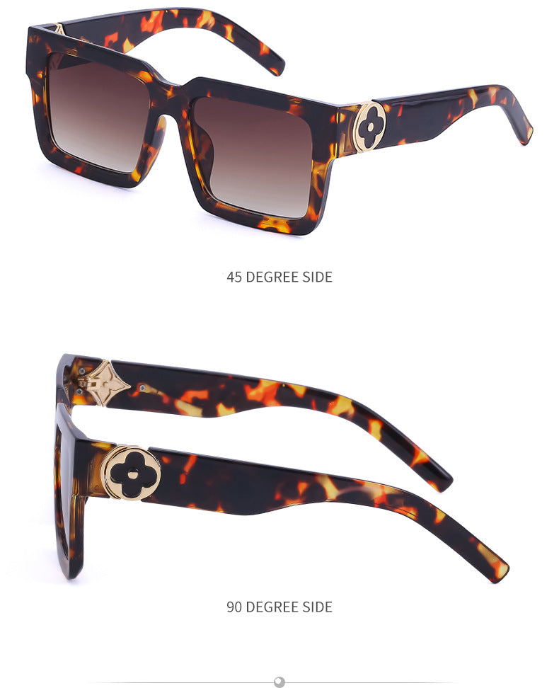 20252024 New Rich Man Sunglasses Men Trendy High-end Square Frame Sunglasses Men Glasses sunglass