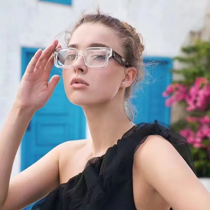 2025New Retro Square Frame Sunglasses for Men High-End European and American Retro Sunglasses Men's Trend sunglasses