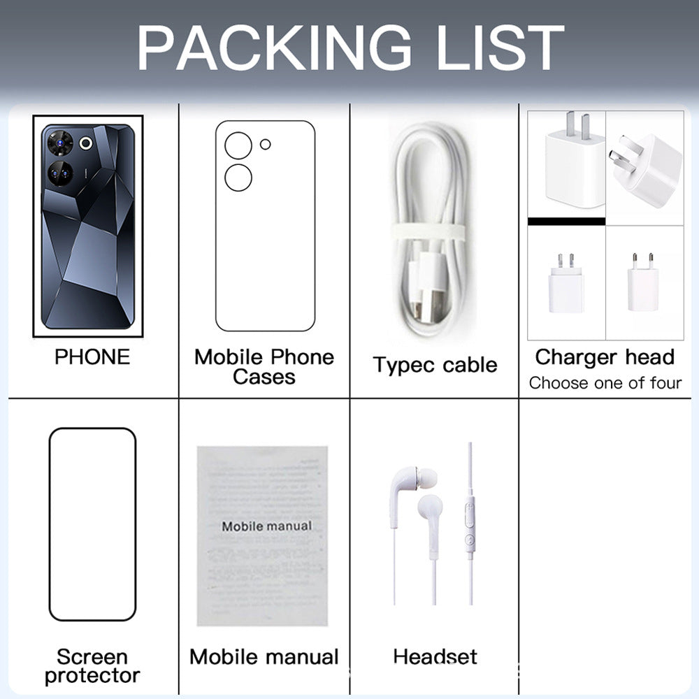 Spot Goods16+1T Hot New Arrival C20Pro Mobile Phone7.3Large Screen Smartphone Factory Direct Sale