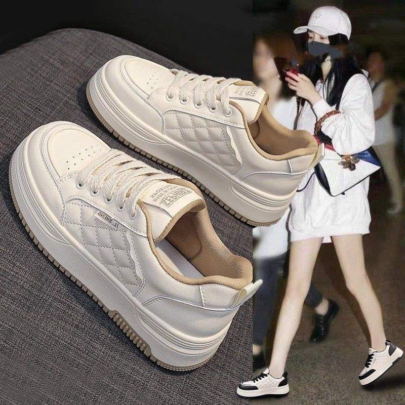 Platform White Shoes Women2025New Autumn Winter Fashion Casual Lightweight Versatile Platform Sneakers Dad Shoes