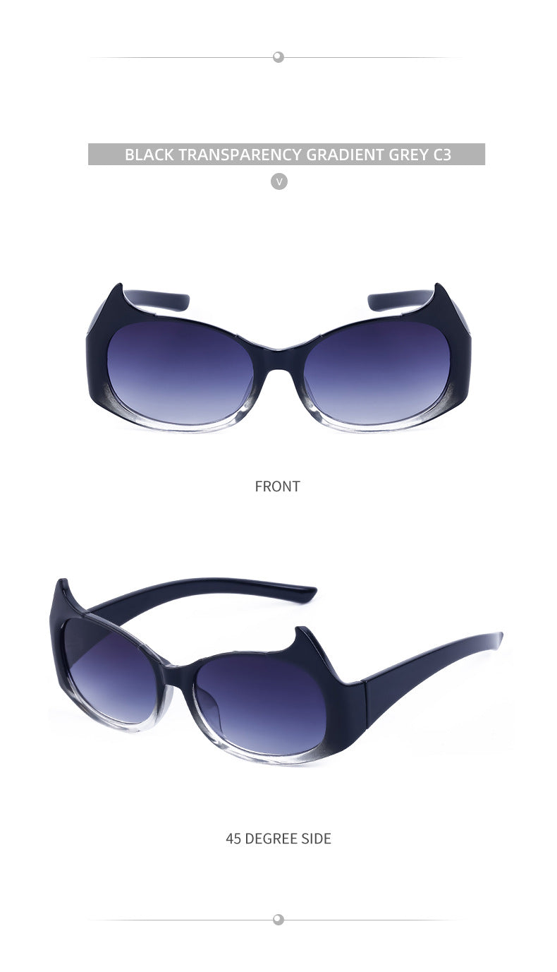 Personality Y2K Cat Eye Sunglasses Women's European and American New Trendy ins Street Style Sunglasses for Men Wholesale