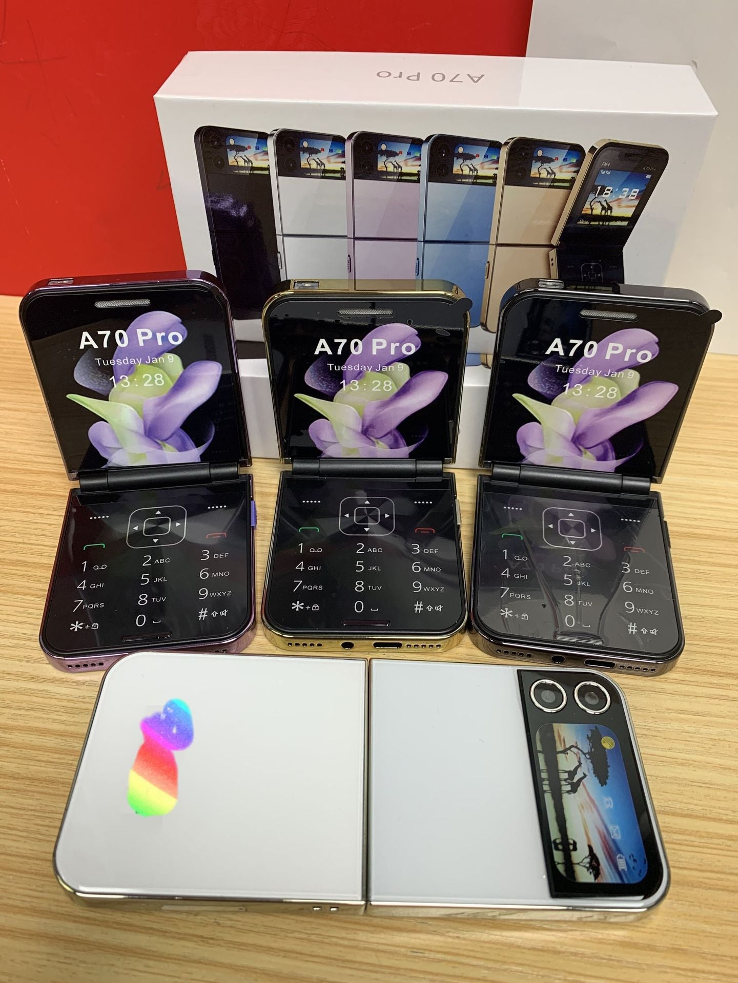 A7pro Flip Phone Mini Feature Phone Foldable Phone with Buttons2G Foreign Language Multi-Language