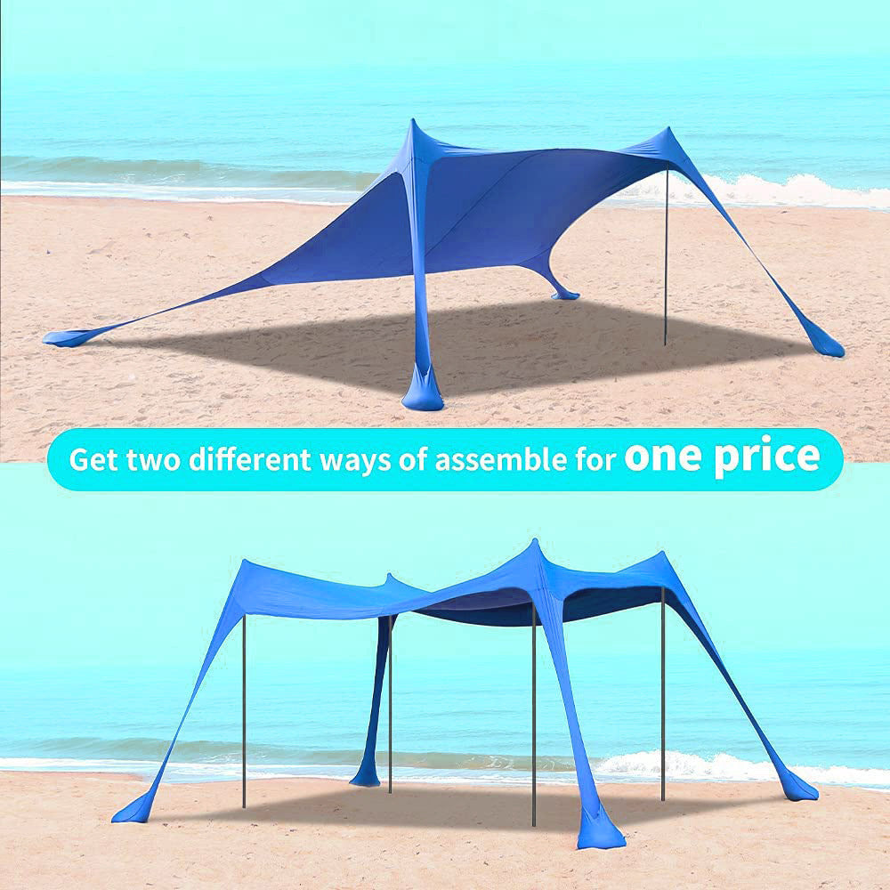 Outdoor Lawn Beach Lycra Canopy Tent Portable Lawn Camping Fishing Tent Outdoor Sun Protection Cooling Shade