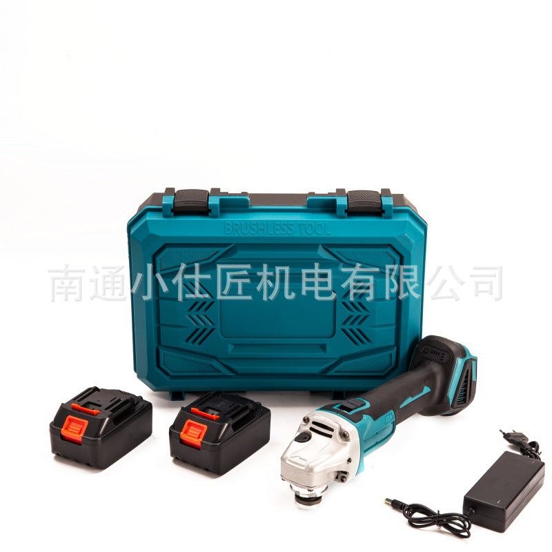 Cross-Border Foreign Trade Dropshipping Cordless Lithium Battery Angle Grinder High-Power Industrial Grade Cutting Grinding Angle Grinder for Home Use