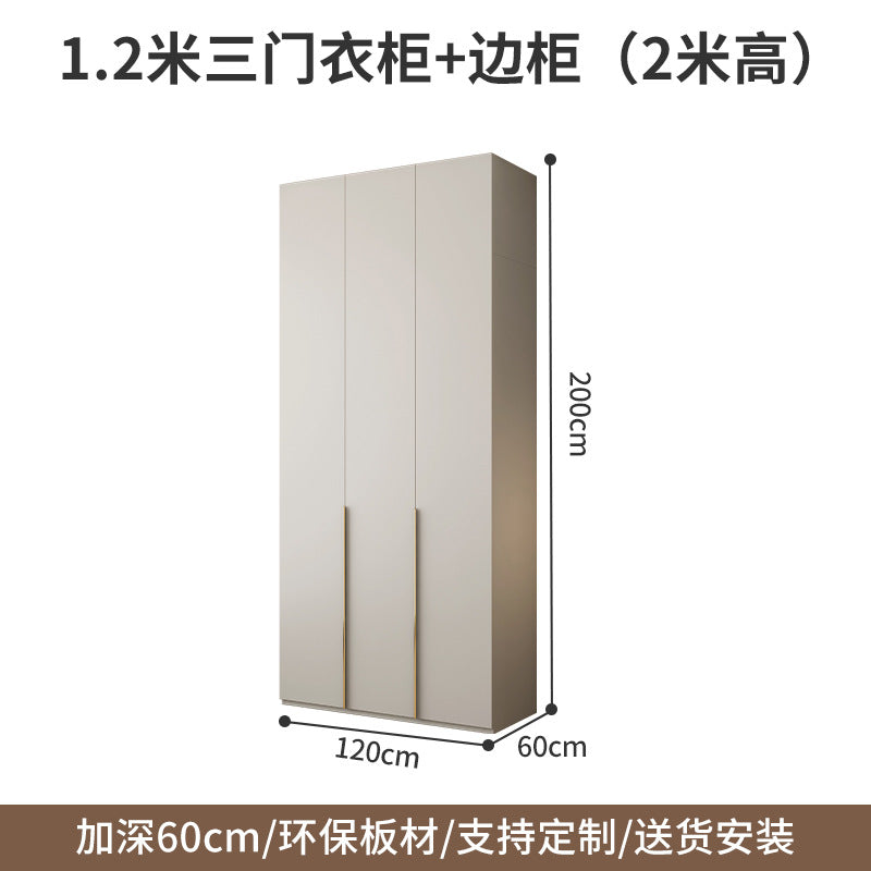Solid Wood Multi-layer Board and European Pine Board Wardrobe Customization for Home Bedroom Cloakroom One Door to Ceiling Full House Custom Wardrobe