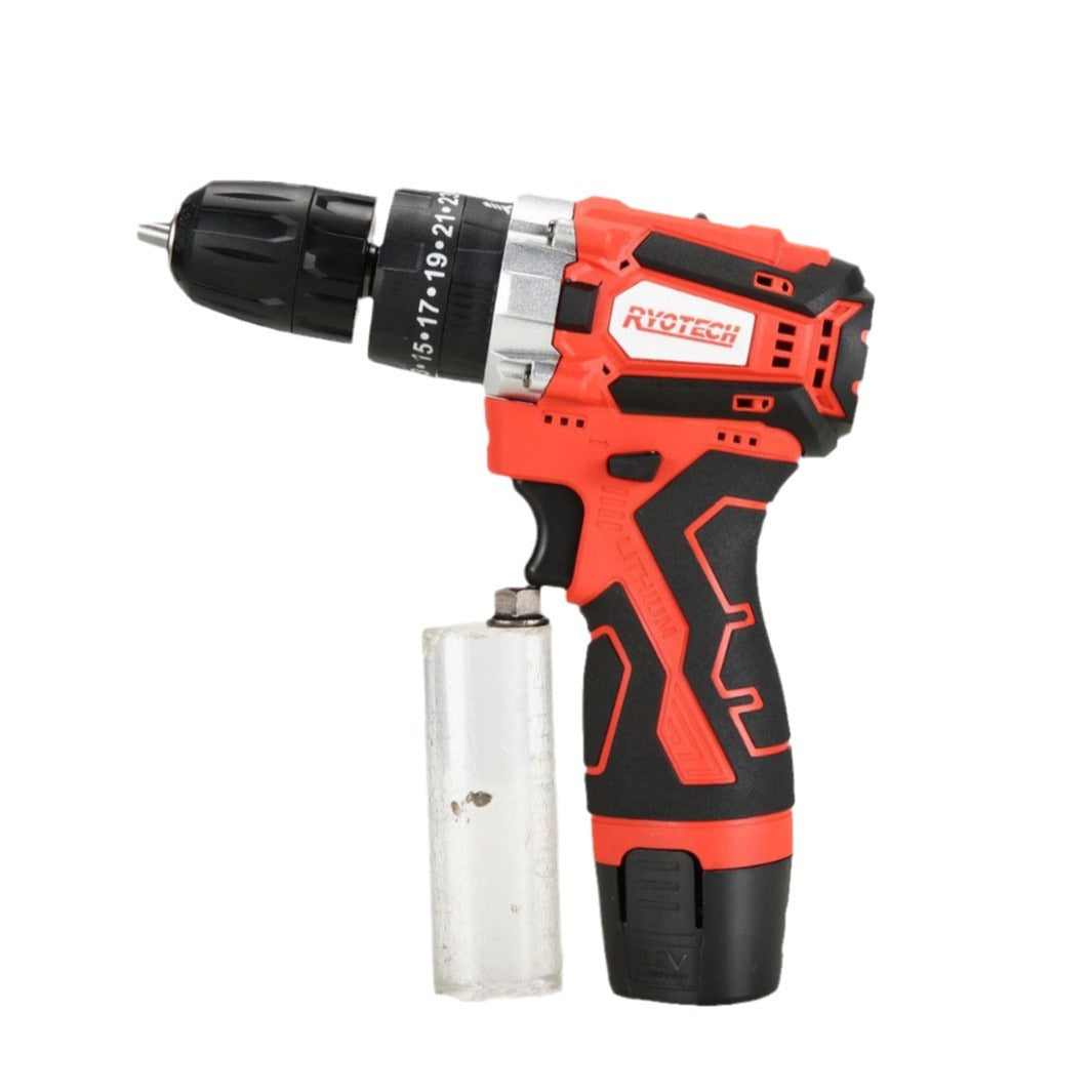 Dual-Speed Brushless Lithium Drill with Battery Level Indicator, Rechargeable Multi-Function Household Electric Screwdriver Tool, Pistol Drill