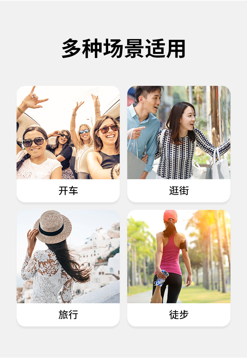 New Fashion Foldable Sunglasses for Women UV Protection Polarized Sunglasses Trendy Portable Full Frame Sun Glasses