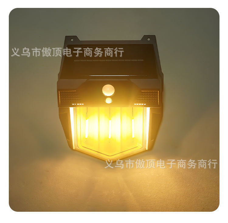 New Solar Light Outdoor Garden Light Human Body Sensing Tungsten Wall Light Garden Villa Street Light Waterproof